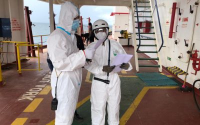 Proses Pengecekan Kebersihan Kapal